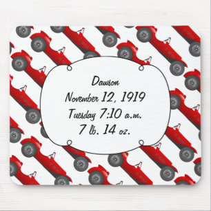Boys Room Classic Car Gifts Sweet red Retro Car Mouse Pad