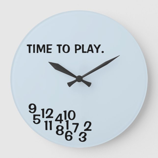 Boy's Room Joke Clocks Jumbled Numbers Joke Clock (Front)