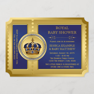 Boys Royal Baby Shower Invitation