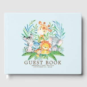 Boys Safari Jungle Baby Shower Guest Book