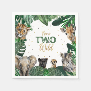 Boys Safari Two Wild Birthday Napkin