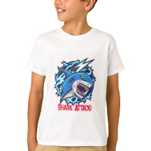 Boy's Shark Attack Cotton T-Shirt | Kid's Clothes