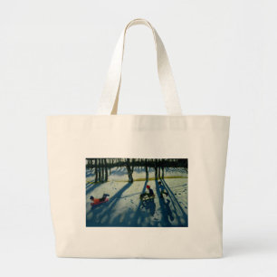 Boys Sledging Allestree Park Derby Large Tote Bag