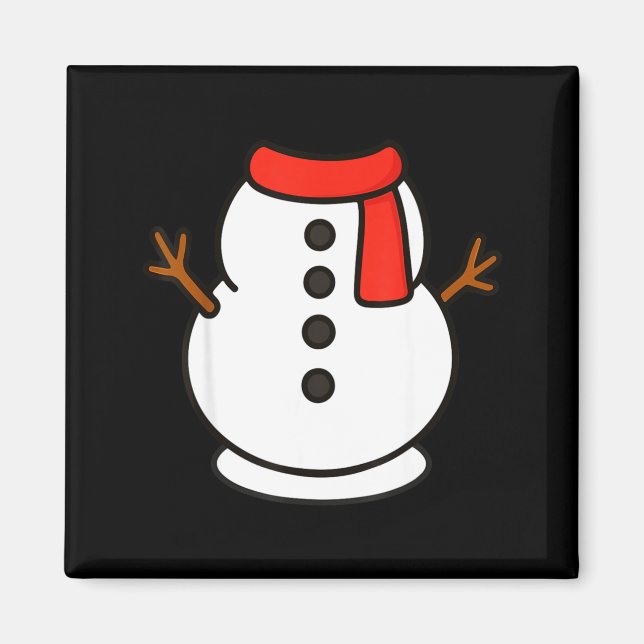Boys Snowman Shirt Kids Snowman Costume Christmas  Magnet (Front)