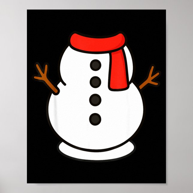 Boys Snowman Shirt Kids Snowman Costume Christmas  Poster (Front)