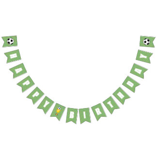 Boys Soccer Birthday Party Bunting Flags For Kids