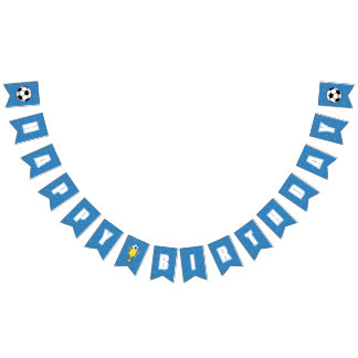 Boys Soccer Birthday Party Bunting Flags For Kids
