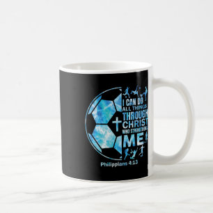 Boys Soccer Christian Shirt I Can Do All Things Re Coffee Mug