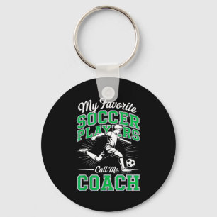 Boys Soccer Coach My Favorite Soccer Players Varsi Key Ring