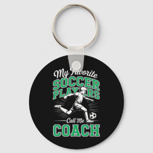 Boys Soccer Coach My Favourite Soccer Players Vars Key Ring