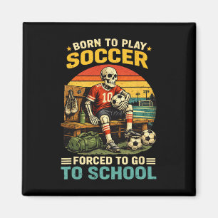 Boys Soccer Player Shirt Playing Soccer Funny Magnet