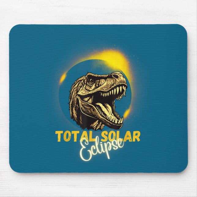 Boys Solar Eclipse Dinosaur Rex Eclipse Mouse Pad (Front)