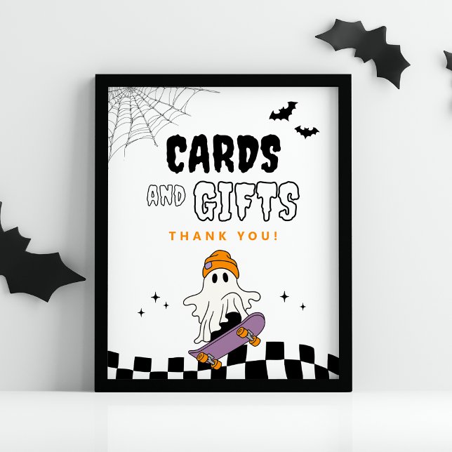 Boy's Spooky Halloween Birthday Cards & Gift Sign (Creator Uploaded)