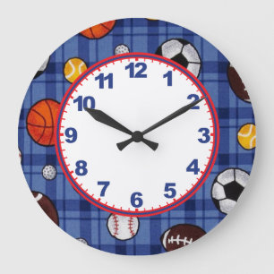 Boys Sports Clock with Numbers