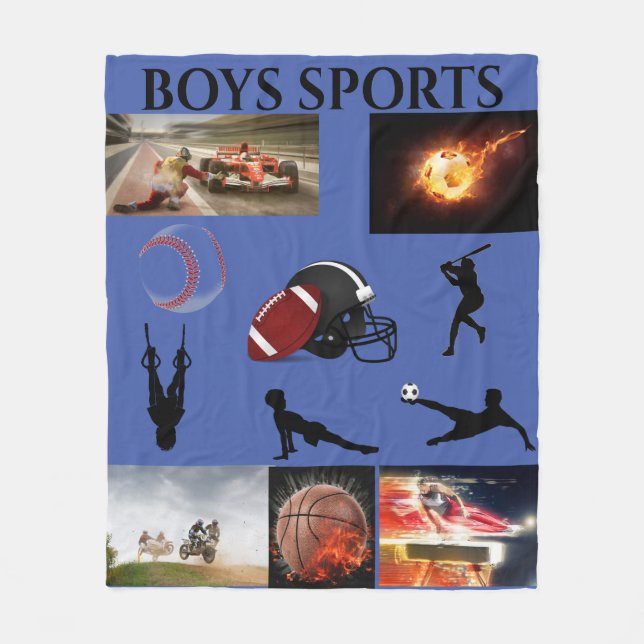 BOYS SPORTS FLEECE BLANKET. BLANKET (Front)