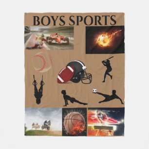 BOYS SPORTS FLEECE BLANKET. BLANKET