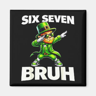 Boys st patricks day 67 leprechaun dab six seven magnet