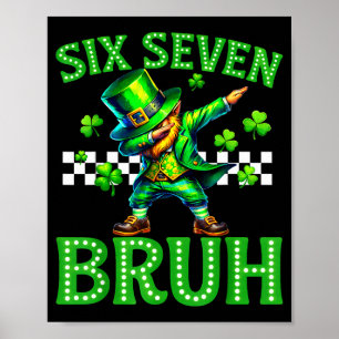 Boys st patricks day 67 leprechaun dab six seven poster