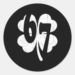 Boys St Patricks Day 6 7 Six Seven 67 Kids Girls S Classic Round Sticker