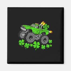 Boys St Patricks Day Lucky Monster Truck Magnet