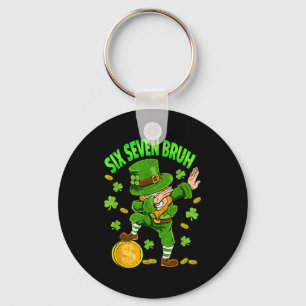 Boys st patricks day six seven bruh 6 7 saint key ring