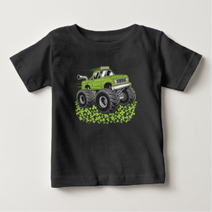 Boys St Patricks Day Toddler Lucky Monster Truck Baby T-Shirt