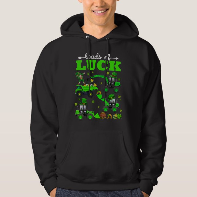 Boys St Patricks Day  Truck Loads Of Luck Buffalo  Hoodie (Front)