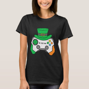 Boys St Patricks Day Video Game Controller Mens Ir T-Shirt