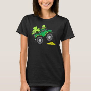 Boys St Pattys Day Truck Vehicles Front Loader And T-Shirt