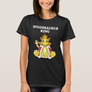 Boys Stegosaurus King Dinosaur  Mens Stegosaurus T-Shirt