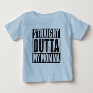 Boy's Straight Outta My Momma Funny Kid Tee