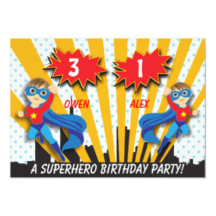 superhero birthday invitations zazzle com au
