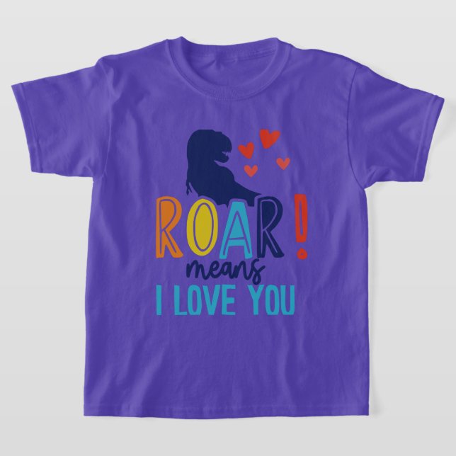Boys' T-Shirt ROAR with Love – Dino Kids' Tee (Laydown)
