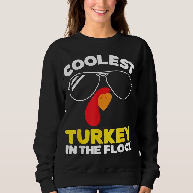 Boys Thanksgiving Turkey Day For Kids Toddlers Coo Sweatshirt (Front)