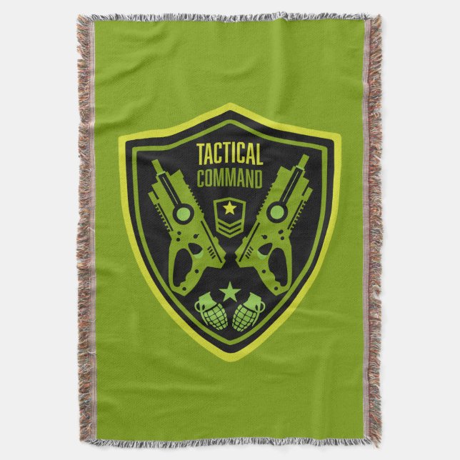 Boys Toy Dart Gun Battle Throw Blanket (Front Vertical)