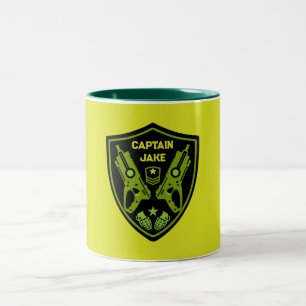 Boys Toy Dart Gun Battle Two-Tone Coffee Mug