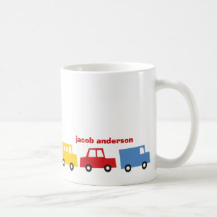 Boy's Toys Car Bus Truck Fun Colourful Transport Coffee Mug