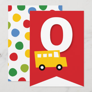 Boys Toys Kid's Birthday Party DIY Bunting Banner Invitation