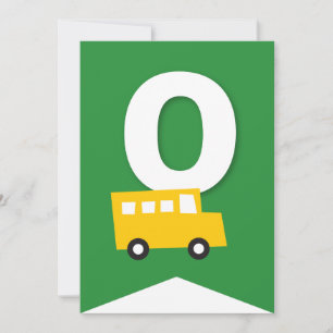 Boys Toys Transport Happy Birthday Party Banner Invitation