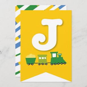 Boys Toys Transport Happy Birthday Party Banner Invitation