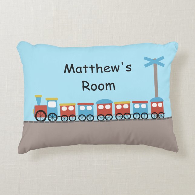 Boys Train Personalized Cushion (Front)