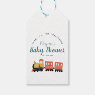 Boys Train Thank You Baby Shower Cute Favour Gift Tags