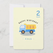 Boy's Truck Birthday Card