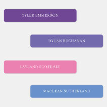 Boys Typography Waterproof School Modern Purple