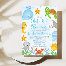 Boys Under the Sea One-der The Sea First Birthday