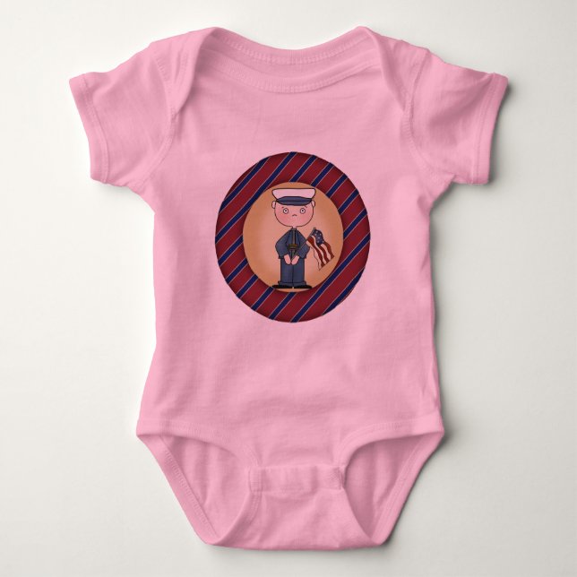 Boys US Marine Baby Bodysuit (Front)