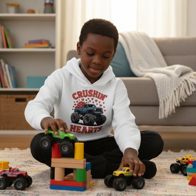 Boys Valentine Cute Monster Truck “Crushin’ Hearts (Creator Uploaded)