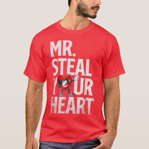 Boys Valentine Mr Steal Your Heart For Boys Toddl T-Shirt