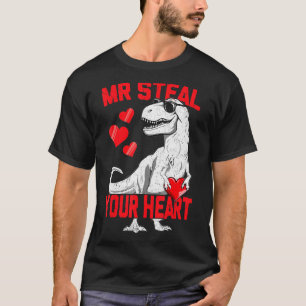 Boys Valentine   Mr Steal Your Heart Trex Dino Tod T-Shirt