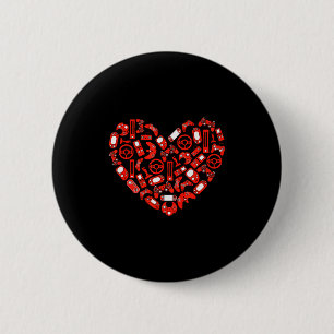 Boys Valentines Day Gaming Video Gamer Controller 6 Cm Round Badge